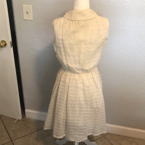 Burt Stanley Cream 1962 Vintage Housewife Dress Size 13-14 - Picture 3 of 16
